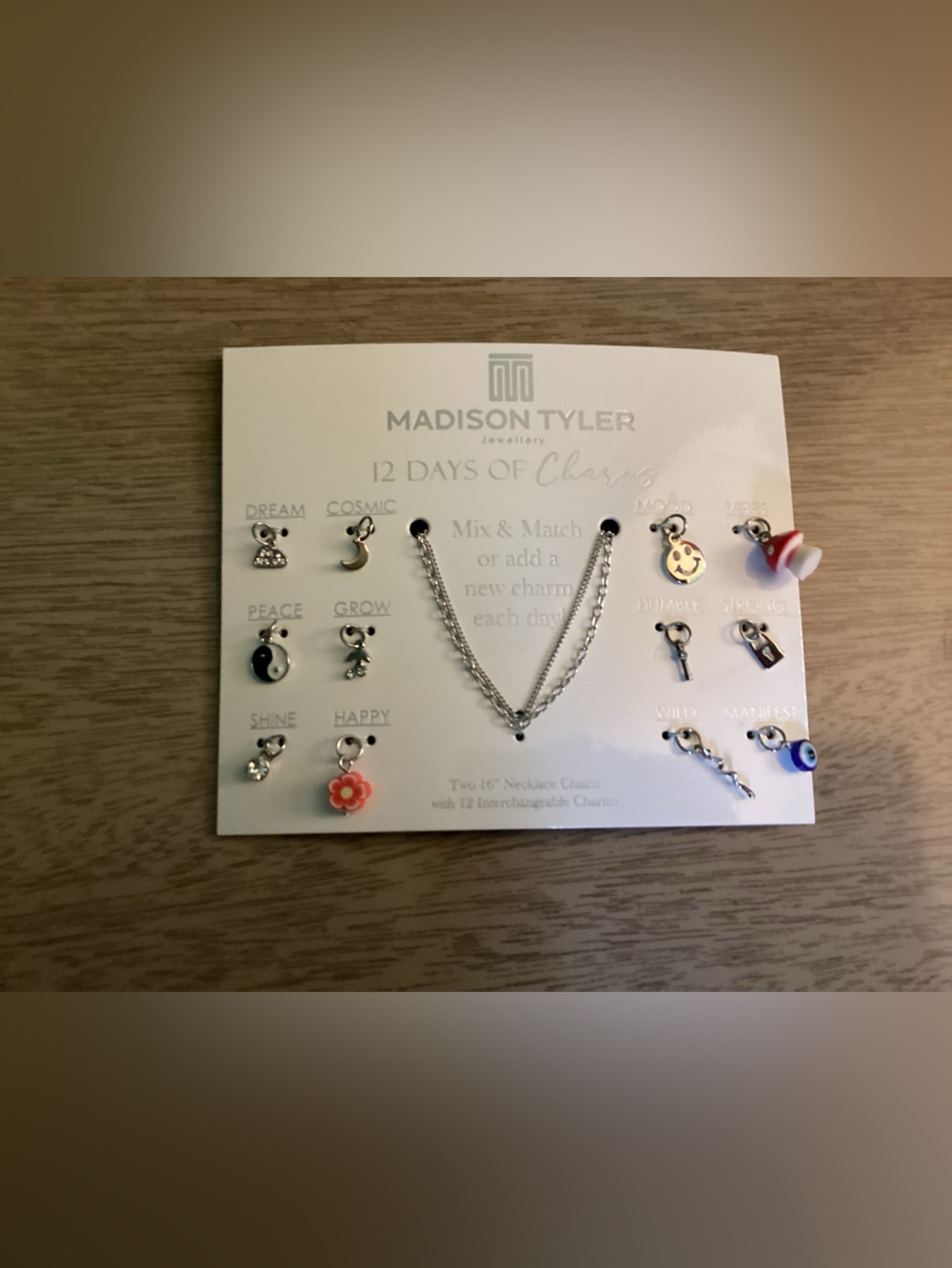 Madison Tyler Jewellery 12 Days of Charms Necklace Set New